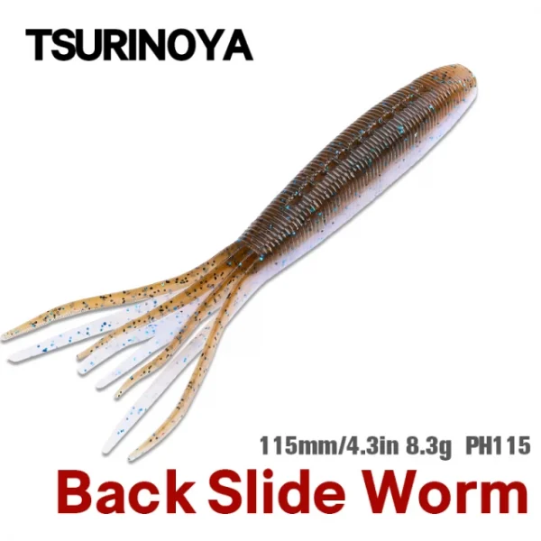 Black side worm leurre souple