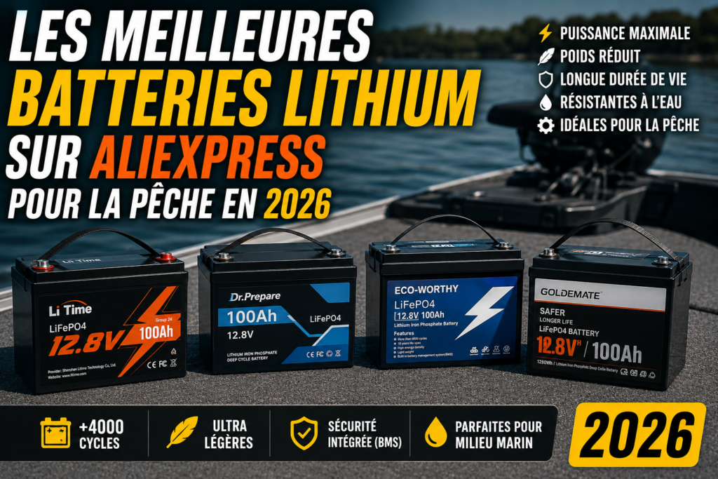 Les Meilleures Batteries Lithium sur AliExpress pour la Pêche en 2026