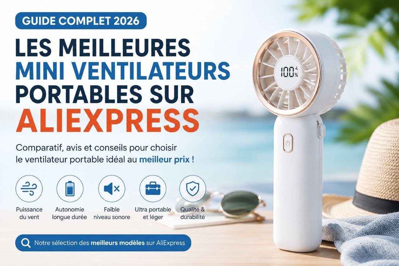 Les meilleures mini ventilateurs portables sur AliExpress en 2026 : le guide complet pour rester au frais partout